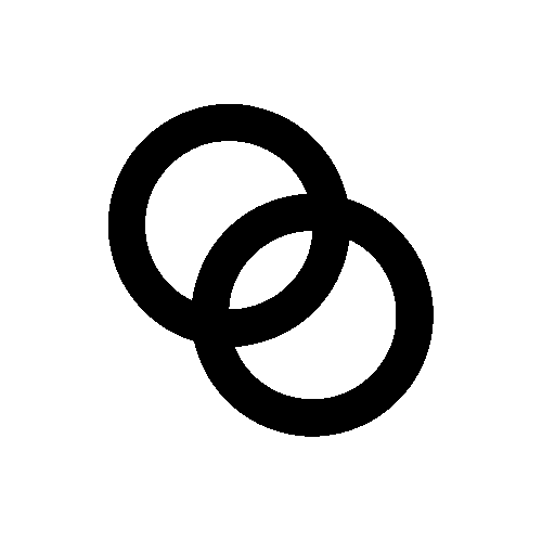 Symbol für Round Dance, zwei überlappende Kreise